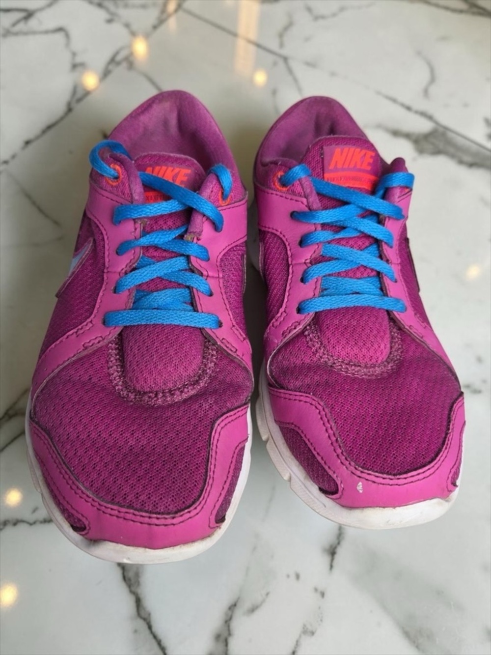Nike Flex Experience RN Women's Pink Blue Running Shoes Size 6 - Picture 2 of 7